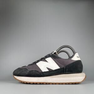 Women's 7 Men's 5.5 New Balance 237 Black Gray White Running Shoe Casual Sneaker